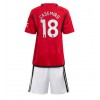 Manchester United Casemiro #18 Hemmaställ Barn 2023-24 Korta ärmar (+ Korta byxor)